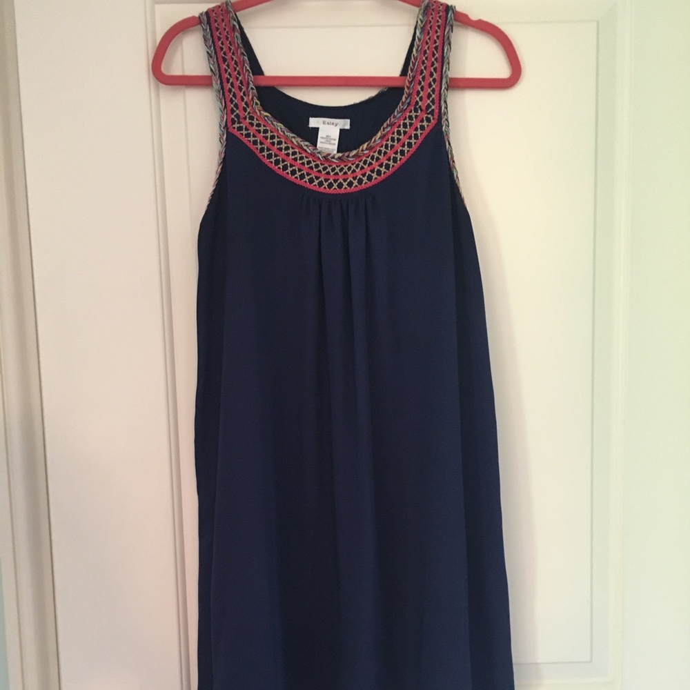 BEAUTIFUL NAVY BLUE WITH EMBROIDERY TOP DRESS